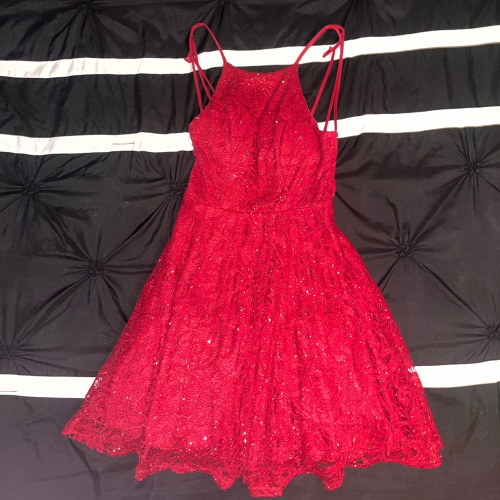 Sparkly red party dress